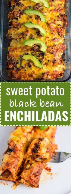 this sweet potato black bean enchiladas is so good and easy to make