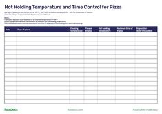 Pizza Hot Holding Log | Download Free Template Pizza Hot, Pizza, Free Download, Conditioner, Log, How To Plan