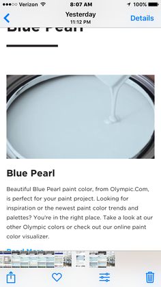 the blue pearl paint is being used on this website to make it look like it has been