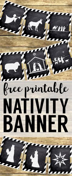 free printable nativity banner for christmas