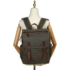 Canvas Computer Backpacks for 13 Inch Laptop Wax Canvas, Waxed Canvas Backpack, Canvas Backpacks, Waxed Canvas Bag, Backpack Laptop, Computer Backpack, Vintage Backpacks, Backpack Material, Mens Travel