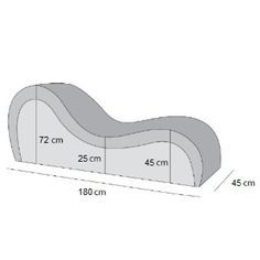 an image of a bench with measurements for the seat and back end, as shown in this