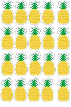 the pineapples are cut out into small pieces