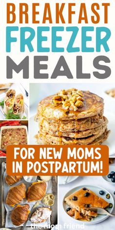 breakfast freezer meals for new moms in postpartum