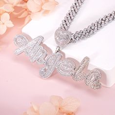 Material: Copper; Color: Gold,White Gold,Rose Gold; Chain Length: 14",16",18",20",22"; Process: Gold Plated; Recipient: Women, Mom, Wife, Girl Friend, Children; Necklace Type: Name Necklace; Brand: Silviax Jewelry; Item: 2023NE0249.   Express your individuality and craft a personalized name necklace that makes a bold statement, sure to capture attention. Create a unique piece that reflects your personality and stands out in simplicity.Our classic,hand-crafted personalized name necklaces that rem Ice Heart, Rose Gold Chain, Girl Friend, Cuban Chain, Custom Necklace, Copper Color, Name Necklace, Gold Rose, Chain Lengths