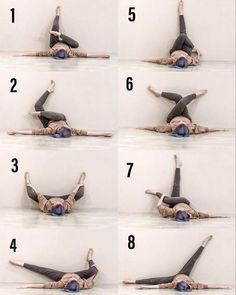 the instructions for how to do an acrobatic yoga pose