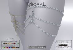 Sims 4 Navel Piercing, Sims 4 Bracelet Cc, Leg Jewelry, Sims Pets, Thigh Belt