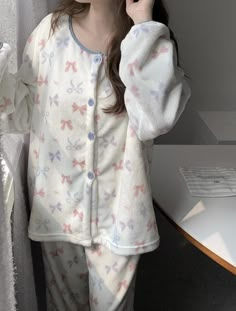 If you want pajamas with collars on the same fabric, We recommend the product below⬇️ https://www.etsy.com/listing/1811226153/soft-fuzzy-pajamas-fluffy-pajama-set [Size] ✔️M size  Top Length: 26in/65cm Bust: 43in/112cm Pants length: 37in/95cm Waist: 25in-37in/62-94cm - Elastic Waist [Fabric] Cotton / Poly [Washing] *It is recommended to hand wash using a neutral detergent. *Do not use hot water and dryers. *Please dry your clothes in a shade without sunlight. **Notice -Processing time : 2-3 days -Delivery usually takes about a week. (Please consider that the delivery may be delayed depending on the airport situation.) ✔️ Exchange & Refund Policy  If you want to cancel or exchange your order within 5 hours after placing an order, Then We are able to accept it But if you ask for it after 5 h Cute Pijamas Korea, Pajamas Fluffy, Japanese Pajamas, Fluffy Pajamas, Cute Pijamas, Fuzzy Pajamas, Winter Pyjamas, Sleep Outfit, Casual Pajamas