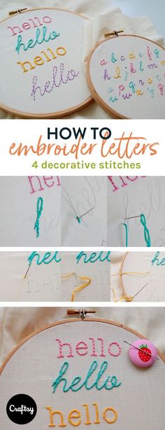 how to embroidery letters with decorative stitches