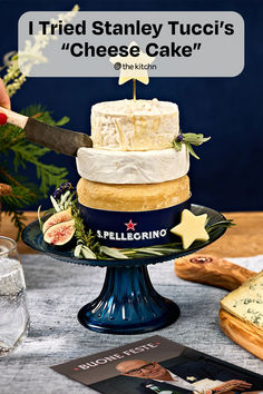 Stanley Tucci launched a “cheese cake” with S.Pellegrino and Murray��’s Cheese. It’s a great addition to your holiday table. Cheese Stars, S Pellegrino, Holiday Cheese, Charcuterie Spread, Stanley Tucci, Savory Cheese, Best Mac And Cheese, Cheese Shop, Traditional Cakes