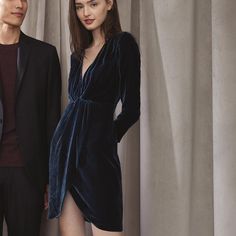 Theory Meleesa Vintage Teal Glossed Velvet Long Sleeve Dress Blue Winter Cocktail Dress, Blue Winter Midi Dress For Date Night, Blue Midi Dress For Winter Date Night, Formal Blue Dress For Fall, Blue Formal Dress For Fall, Velvet Long Sleeve Dress, Long Sleeve Velvet Dress, Theory Dress, Velvet Dress