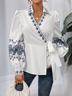 Ladies Shirt, Ladies Blouse, Stylish Shirts For Women, Print Blouse Outfit, Women Shirt Designs, Cotton Blouse Design, Sheer Lace Top, Classic Blouses, Women Blouses Fashion