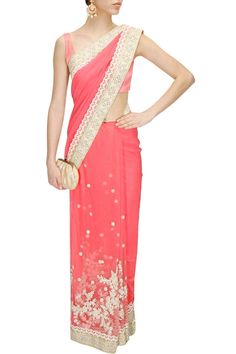 Look royal in this gorgeously embellished #Pink #Sabyasachi Saree. Shop now. Pink Designer Saree, Half N Half Saree, Sabyasachi Saree, Sabyasachi Collection, Sabyasachi Mukherjee, Sabyasachi Sarees, Punjabi Fashion, Bollywood Dress, Curated Outfit