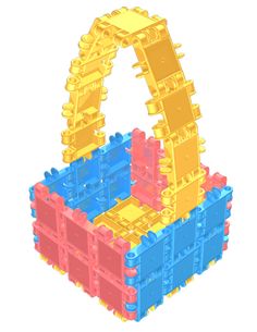 an object made out of legos on a white background