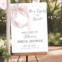 a welcome sign for a bridal shower