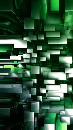 an abstract green background with squares and rectangles