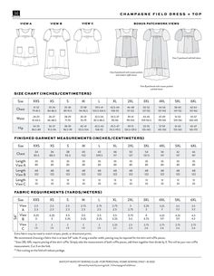 the size guide for women's blouses and tops in sizes ranging from small to large