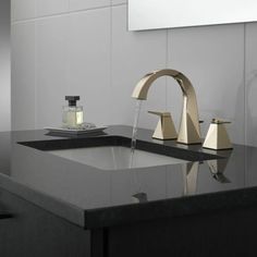 Incorporating modern elegance with a new twist. The Delta 35546-PN-PR-MPU-DST two-handle widespread bathroom faucet from Delta’s Trillian bath collection features a prismatic-shaped design that provides a striking visual effect. Also, the Lumicoat polished nickel finish can help resist mineral build-up and hard water stains by simply wiping it.This two-handle widespread bathroom faucet has a laminar flow that provides this faucet a stunning, classy look that matches the style. Also, it features a DIAMOND Seal Technology, a patented innovation of Delta that incorporates little diamonds on the internal part of the faucet. It helps reduce leaks and will make your faucet last a lifetime. In addition, it includes the InnoFlex PEX supply lines and the metal popup drain upon purchase.Save more mo Laminar Flow, Bath Collection, Ideal Bathrooms, Hard Water Stains, Widespread Bathroom Faucet, Pop Ups, Faucet Handles, Lavatory Faucet, Installation Manual