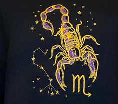 PLEASE PLACE CHRISTMAS OR HOLIDAY GIFT ORDERS NO LATER THAN DEC 1, 2024 TO ALLOW ENOUGH TIME FOR THE EMBROIDERY AND SHIPPING. WE STRIVE TO DELIVER AS QUICKLY AS POSSIBLE BUT THE EARLIER YOU ORDER THE BETTER! All of our Zodiac Design colors can be changed upon your request. Stay cozy and stylish in this Custom Zodiac Sign Embroidered Sweatshirt! This unique sweatshirt features your choice of zodiac sign beautifully embroidered on the front, making it a perfect personalized addition to your wardro Scorpio Astrology, Scorpio Zodiac Sign, Unique Sweatshirt, Zodiac Designs, Birthday Star, Astrology Gift, Astrological Sign, Scorpio Zodiac, Embroidered Sweatshirt