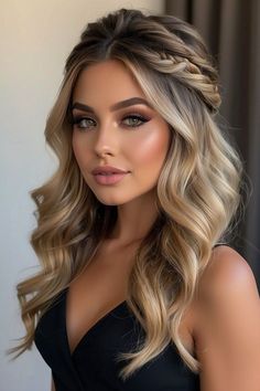 Wedding Hair With Undercut, Long Wedding Hairstyles Down, Bride Boho Hairstyles, Celebrity Updos, Winter Wedding Hair, Homecoming Hairstyles, Wedding Hair Inspiration, Formal Hairstyles