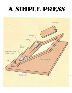 the diagram shows how to make a simple press