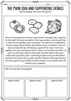 the main idea and supporting details worksheet