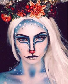 Winter Make Up Looks, Christmas Character Makeup Looks, Christmas Elf Makeup Looks, Christmas Special Fx Makeup, Christmas Sfx Makeup Ideas, Christmas Fantasy Makeup, Makeup Artistique, Winter Make Up