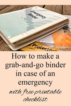 If you ever have to evacuate your home in a hurry you'll appreciate having your important documents in one easy-to-grab place: your emergency binder. Here's how to make one, with a printable checklist so you won't forget anything. Family Emergency Binder, Estate Planning Checklist, Emergency Binder, Emergency Plan, Emergency Supplies