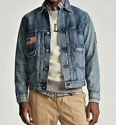 (eBay) Find many great new & used options and get the best deals for Polo Ralph Lauren Men's Big & Tall Sportsman Denim Distressed Patch Jacket, 1XB at the best online prices at eBay! Free shipping for many products! Patched Denim Jeans, Patch Jacket, Jean Jacket Men, Ralph Lauren Denim, Denim Patches, Patches Jacket, Faded Denim, Denim Jean Jacket, Trucker Jacket