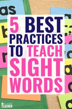 five best practices to teach sight words