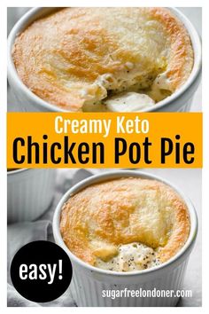 creamy keto chicken pot pie is an easy and delicious recipe that's ready in under 30 minutes