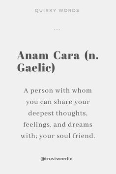 the words anam cara on garlic are in black and white, with an image of a