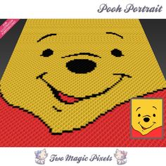 a lego winnie the pooh character is shown in front of a red shirt and smiling face