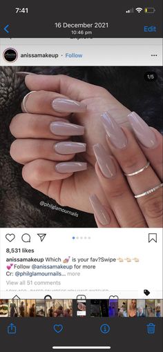 Cappuccino Nails Acrylic Coffin, Ballerina Nails Fall Colors, Neutral Coffin Nails, White Tip Acrylic Nails, Ongles Beiges, Neutral Nails Acrylic, Taupe Nails