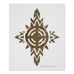 a brown and white poster with an intricate design on the back of it, that is also available for printing