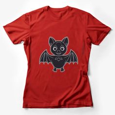 Cute Bat Graphic T-Shirt, Charming Cartoon Bat Design, Kids and Adults Casual Wear Female T-Shirt Custom graphic T-Shirt.Customize your color Bat Graphic, Cartoon Bat, Joker T Shirt, Bat Design, Vans Shirt, Cute Bat, White Graphic Tee, Casual Summer Shirts, Friends Shirt