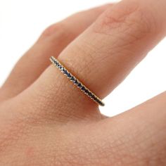 Micro Pave Blue Sapphire 18k Yellow Gold Eternity Band Blue Sapphire Eternity Band, Gold Eternity Band, Sapphire Eternity Band, Stackable Bands, Stacking Bands, Sapphire Color, Natural Blue Sapphire, Beautiful Ring, Eternity Band