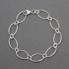 Hey, I found this really awesome Etsy listing at https://www.etsy.com/listing/483368672/oval-round-chain-bracelet-sterling Silver Bracelet Chain, Silver Smithing, Sterling Silver Jewelry Rings, Silver Link Bracelet, Black Beaded Bracelets, Silver Jewelry Design, Silver Chain Style, Bracelet Chain, Onyx Bracelet