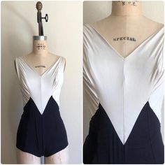 A truly stunning and rare bathing beauty circa 1950's. Features a zip up low back and pearl button straps. Original tag has been cut out but after research it seems that this is a Jantzen. A second tag that reads "A Brazilian Design" remains intact.  USA made. Fits a modern small with a B-C cup, please see measurements below for accurate fit. -M E A S U R E M E N T S- taken when laid flat and doubled where needed (bust, waist, hips) Bust: 34" w/ B or C cup Waist: 26"-32" Hips: 33"-39" Length: 28" Material: I believe the fabric is lastex with nylon. See close up photo. Fabric has a good amount of stretch.  Condition: good with all stretch in tact. A few thread pulls in back, does not affect its wear.  💌 Note that this items price includes shipping within the U.S.  *Please note that all ite Retro Fitted Sleeveless Bodysuit, Fitted Sleeveless Lined Bodysuit, Retro Fitted Bodysuit For Party, 1950s Swimsuit, Brazilian Design, Bathing Beauty, Vintage Swim, C Cup, Close Up Photos