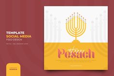 a poster with a menorah on it and the words,'tisa pesach '