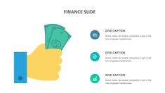 a hand holding money with the words finance slide on it and below it is an image of