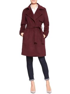 Double-Faced Wrap Coat Office Wool Coat With Belted Cuffs For Fall, Fall Wool Coat With Belted Cuffs For Office, Fall Office Wool Coat With Belted Cuffs, Fall Wool Coat For Workwear, Belted, Belted Wool Coat For Fall Workwear, Formal Fall Pea Coat With Belted Cuffs, Fall Wool Coat With Belted Cuffs And Lapel Collar, Fall Wool Coat With Belted Notch Lapel, Fall Wool Coat With Self Belt For Work