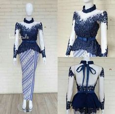 Kebaya Peplum, Smocking Fashion, Kebaya Brukat, Hijab Gown, Baju Kahwin