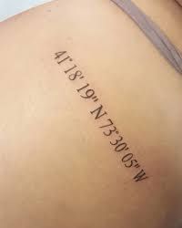 the back of a woman's body with writing on it that says, this is now