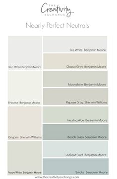 the best neutral paint colors to use in your home or office, from sheryly perfect neutrals