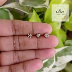 Nosepin Studs Diamonds, Second Stud Earrings Indian, Nosepins Indian Gold, Ear Studs Indian Gold, Second Stud Earrings, Diamond Studs Indian, Nosepin Design, Nose Pin Designs, Second Stud