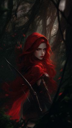 Royalty Core Aesthetic, Red Hair Queen, Red Riding Hood Art, Snow Rose, Goddess Of The Sea, Gothic Fantasy Art, Pretty Wallpapers Backgrounds, Art Poses, Red Riding Hood