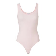 DESCRIPTION: Our best seller and everyone's favorite tank is back in stock! The perfect comfortable tank to wear everyday. Wear this bodysuit to the office or on the weekend. Made of 95% cotton, this bodysuit gets better wash after wash. This tank features a low curved back that hits at just the right place to not show any bra straps. Supportive and comfortable. There are no limits. DETAILS: Marissa (model, blonde) wears a size XS. Amanda (model, brunette) wears a size XL. Runs true to size. Opt for your standard size for a snug fit. Snap closures, thong back. MATERIAL & CARE: 95% cotton / 5% spandex Machine wash cold. Tumble dry low. If you have a long torso, lay flat to dry. Tank Bodysuit, Curved Back, Long Torso, Bra Straps, Body Suit, Baby Pink, The Weekend, Lay Flat, Snug Fit