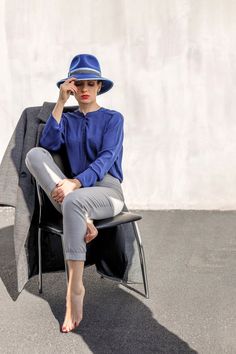 Blue Stylish Wide Brim Wool Fedora Hat Women, Elegant Stylish Stiff Everyday Fedora Hat for Women READY to SHIP The hat has long ceased to be just an accessory. Today it plays an essential role in the life of a modern woman. It gives a mood, inspires, complements the image, distinguishes from the crowd, offers exceptional chic elegance and shows the high taste of its owner. The hat is a feminine soul that is so changeable. Today it demonstrates her sole to the whole world, and tomorrow it hides Fedora Hat For Women, Purple Fascinator, Modern Hat, Derby Fascinator, Wool Fedora Hat, Round Hat, Fedora Hat Women, Unique Hats, Wool Fedora