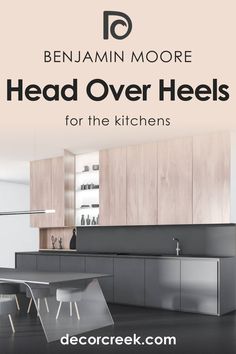 Head Over Heels AF-250  for the Kitchen by Benjamin Moore Wood Tones, White Cabinetry, Kitchen Paint, Morning Light